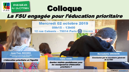 colloque FSU éduc prio