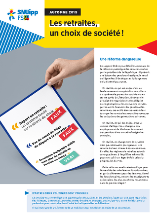 Les retraites, un choix de société