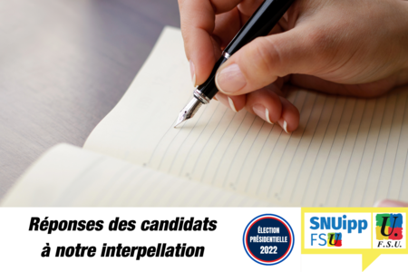 Reponse des candidats